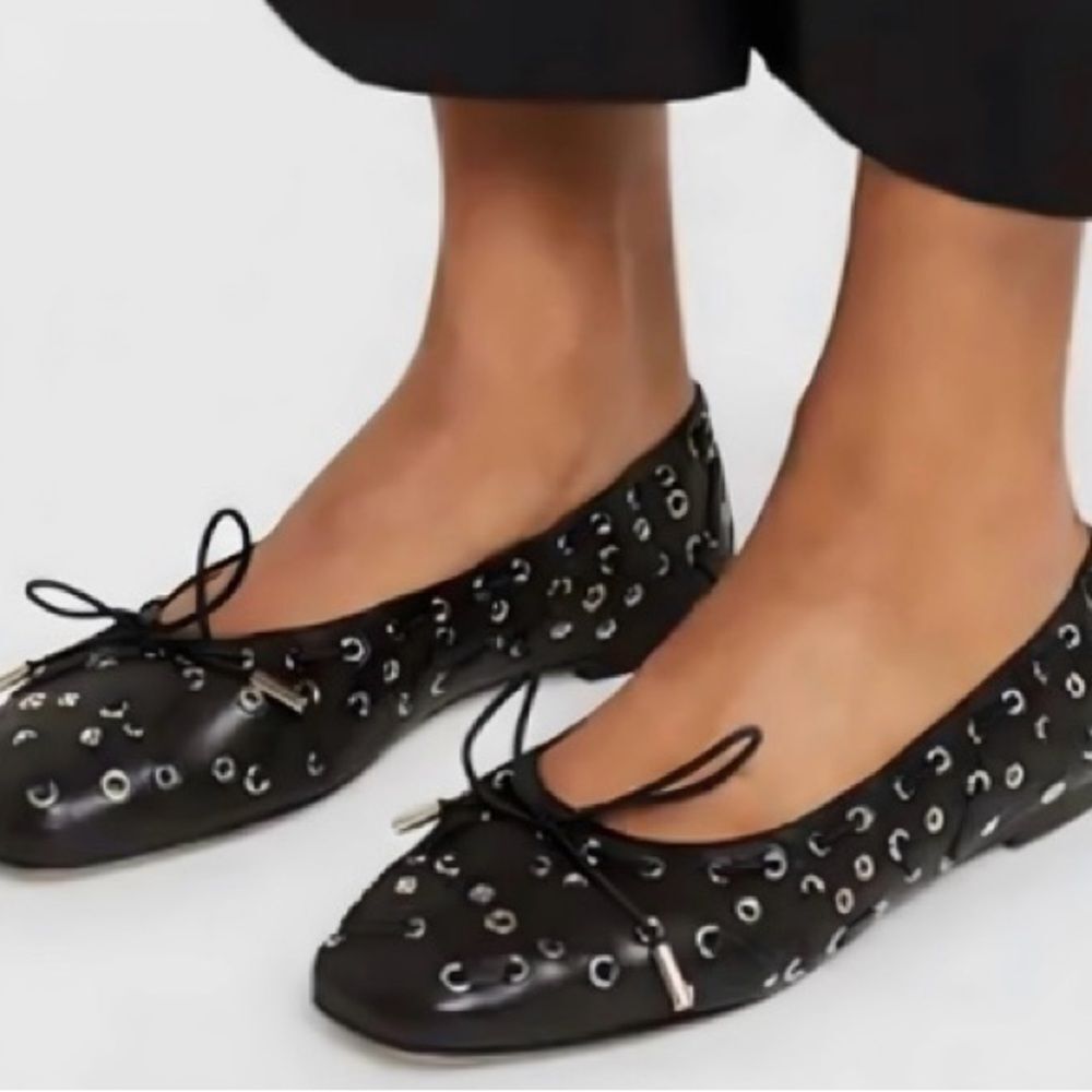 NWOB Chloe “Oracia” Grommet Leather Ballerina Flats NEW! Size 36.5